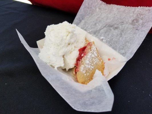 Fried Cherry Pie with Vanilla Bean Ice Cream