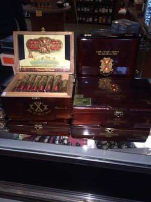 We feature over 400 open boxes of hand-rolled premium cigars, in our state-of-the-art, humidity and temperature controlled, walk in humidor!