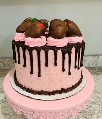 Chocolate Covered Strawberry Cake