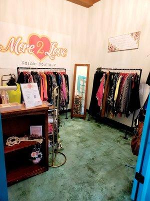 Inside More 2 Love Boutique.   Small & Cute