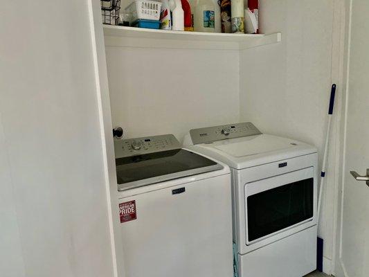 washer and dryer in your unit