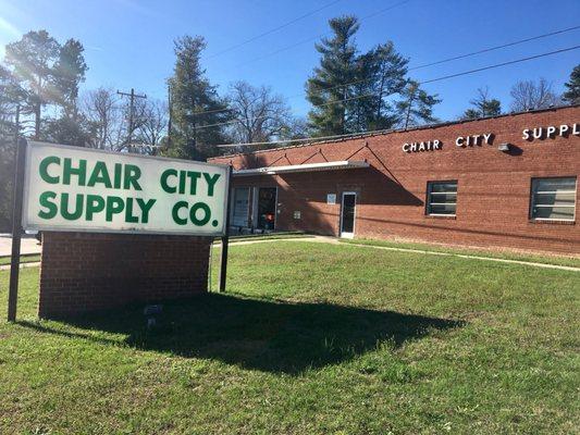 View of Chair City Supply from the front yard.