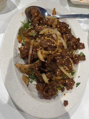 Cumin flavored beef