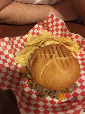 Philly cheesesteak sandwhich