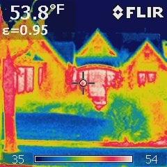 Infrared image of a house