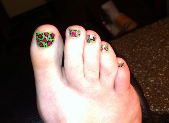 neon + leopard + hearts + glitter = love!  :)  Thank you Mary!!!