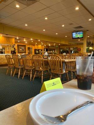 Inside dining area