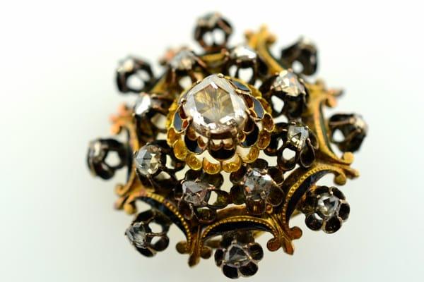 Original diamond brooch... one of a kind with a 2.00ct rustic old mine cut/ 150 years old?