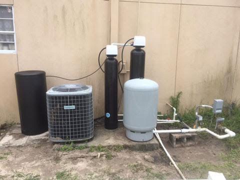 New well system they eliminated their chlorine tank and replaced it with are Air injection chemical free system and vortech water softener