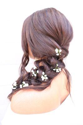 Boho bridal hair