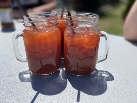 Bloody Mary's with their signature jalapeño wine. SO good.