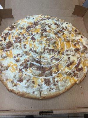 Chicken Bacon Ranch Pizza