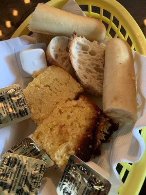 Fresh bread brought to keep us entertained until food arrived. Very good.