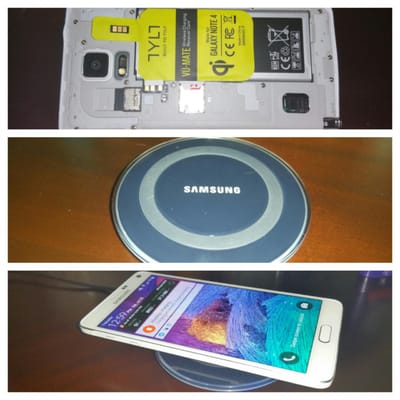 Samsung Note 4 Qi Wireless Charger + Battery Adapter installation