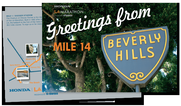 15,000 Post Cards Printed Next Day For the LA Marathon