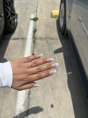 Clean girl nails.