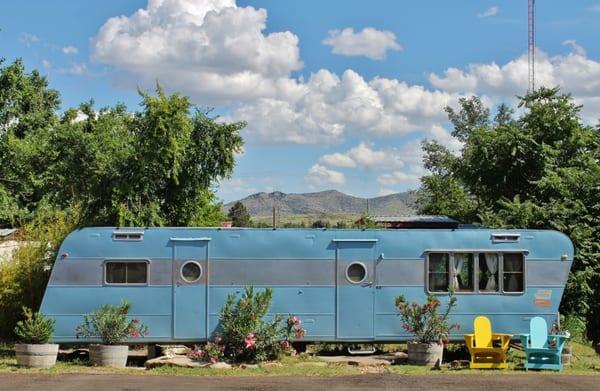 The Long Blue Trailer.  I was told they are fixing this cute trailer up so that people can also choose to stay in it.  Can't wait!