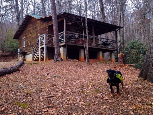 Clive is ready to go on a hike.