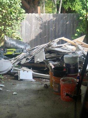 home construction debris