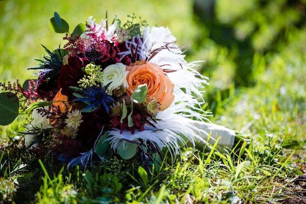 Obsessed with my wedding bouquet! Kim at Blooming creations nailed it!