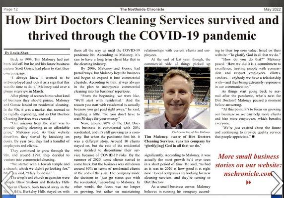 Dirt Doctors newspaper article