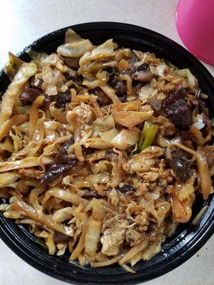 Couldn't even see any chicken in the moo shu chicken.