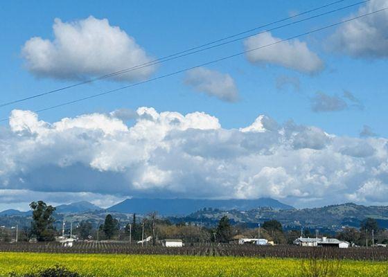 St Selena covered in clouds