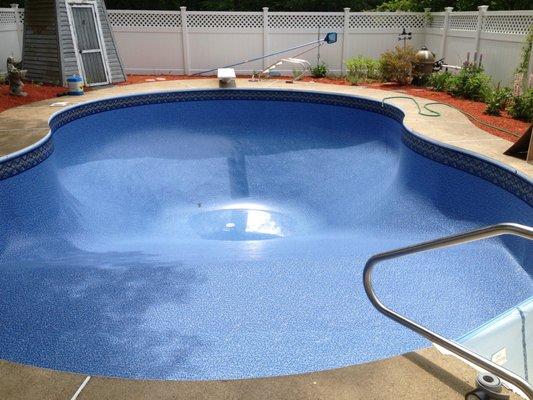 Inground pool liner installation