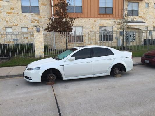 Car was vandalized overnight next to the side gate. No surveillance cameras on the property.