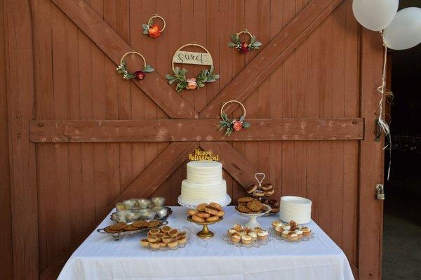 The dessert table