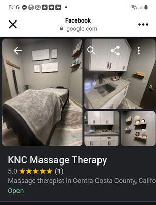 KNC MASSAGE THERAPY room at Lux & Blvd in Discovery Bay!