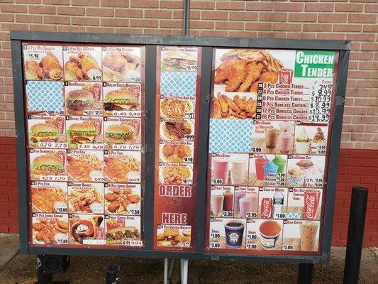 Drive-through menu