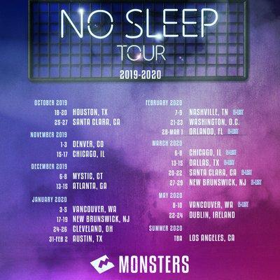 Monsters Dance Convention No Sleep Tour Nationwide Dates 2019-2020