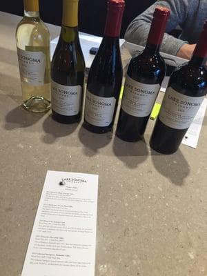 Wines for tasting