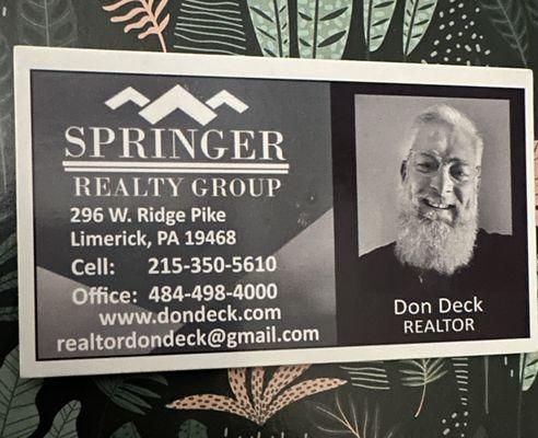 Don Deck Realtor - Springer Realty Group