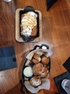 Cookie tray and apple crisps w vanilla bean ice cream.  Delish!