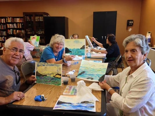 Water Color Art Class! Membership and classes are free for those over 60yrs of age.