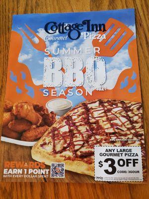 Cottage Inn Gourmet Pizza of Macomb is Open with a Summer BBQ Season!  :-)  7/17/2024