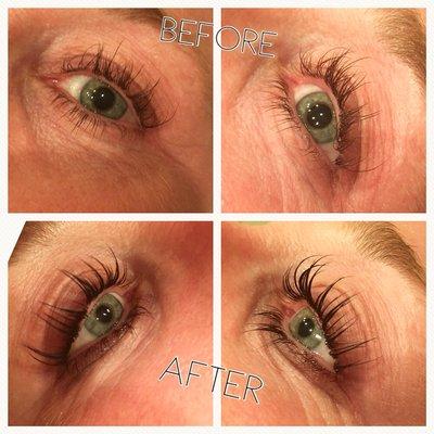 Lash lift and tint