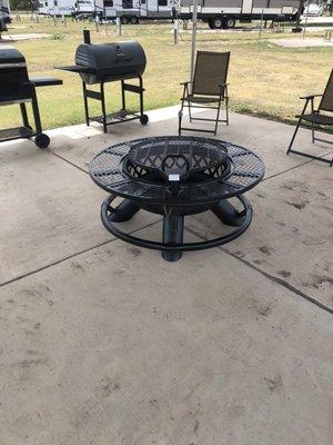 New fire pit set up at guest pavilion!