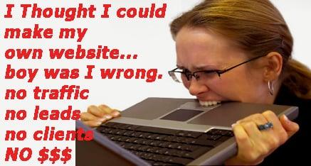 Never attempt to build your own website; you will have no Traffic No Leads No Customers NO $ http://www.seopluswebsitedesign.com