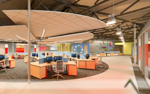 IPRO: 3D rendering of their new office space in Tempe Arizona