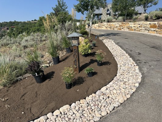 New Landscape Installation Tuhaye Community Park City Utah.