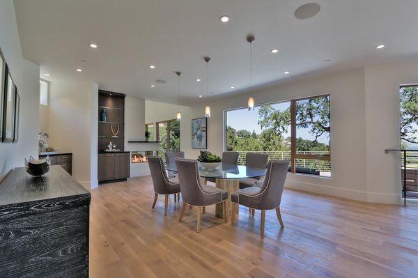 Los Gatos house dining room.  The entire house was custom built by Barrocas Construction Inc.