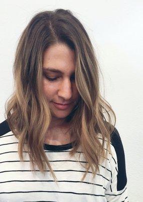 balayage and textured cut by Ali