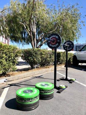 Enough bumper plates for you to squat or deadlift 520lbs.