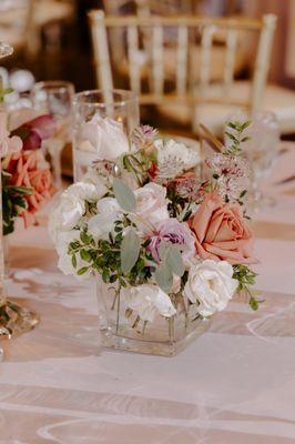 Real Life Wedding - Guest Table Florals @ River View @ Occoquan VA