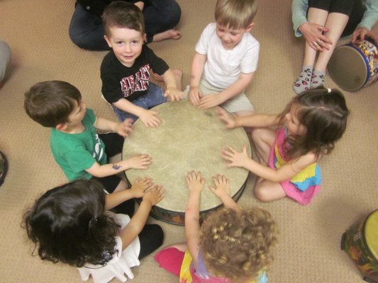 Level 3 playing the drums