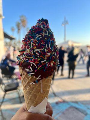 Sprinkled Chocolate Dipped Cone