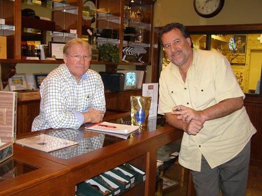 Jack Powers and owner Alan Collins of Angelina's Cigars